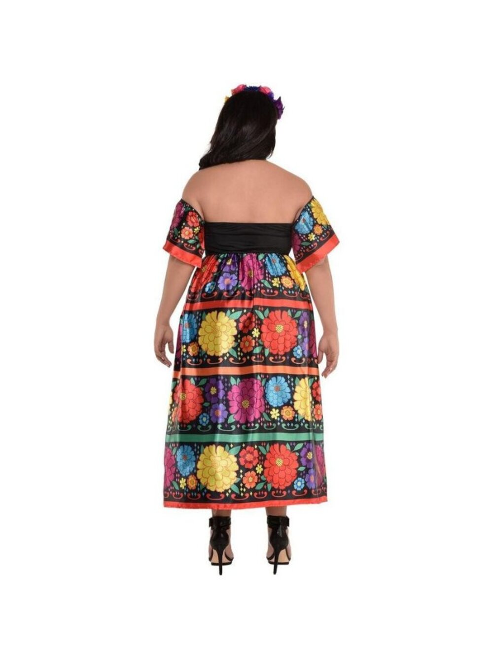 Day Of The Dead Sugar Skull Beauty Floral Multi-Color Dress XXLARGE 18 - 20 NEW - Picture 2 of 5